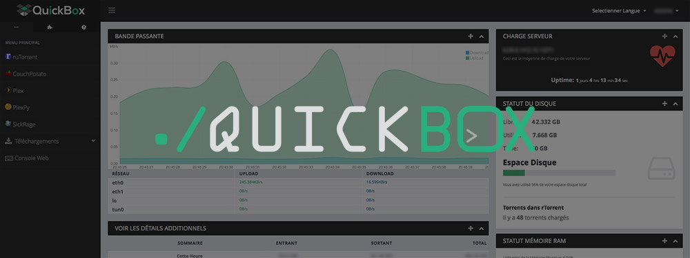 Installer facilement une seedbox avec Plex grâce à QuickBox