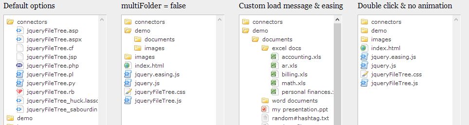 Explorateur de fichiers jQuery File Tree