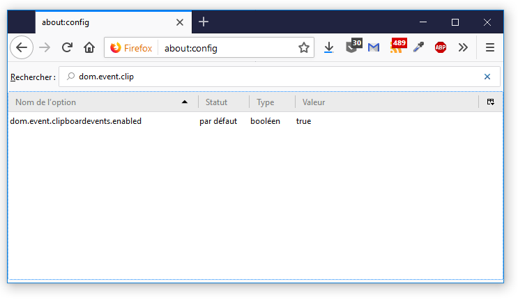 Activer le copier/coller dans les formulaires Firefox